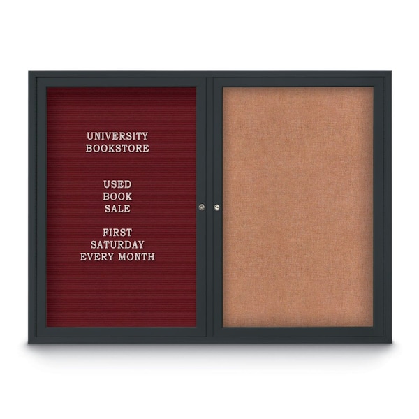 Corkboard, Black/Black, 18" x 24"